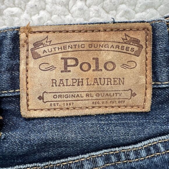 Polo Ralph Lauren Jeans 44Bx30 Relaxed Straight Fit Blue Denim Streetwear Y2K - Picture 5 of 14